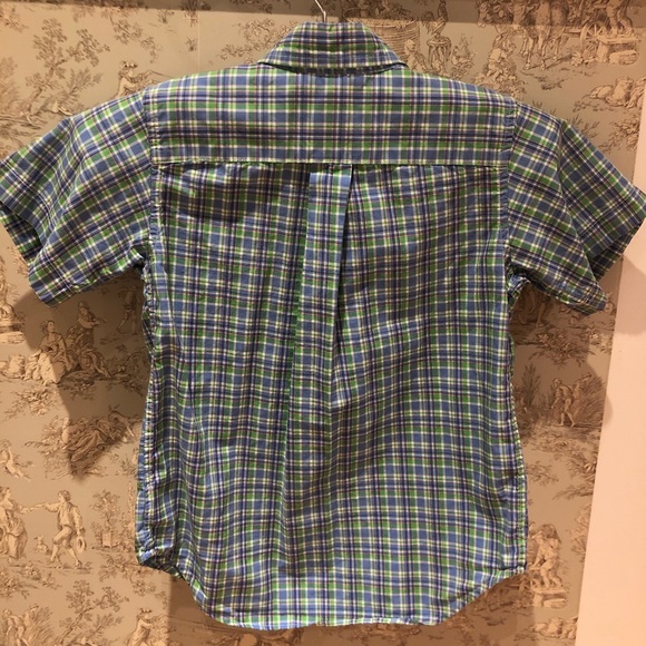 Plaid button up Polo by Ralph Lauren blue/green - Picture 2 of 3